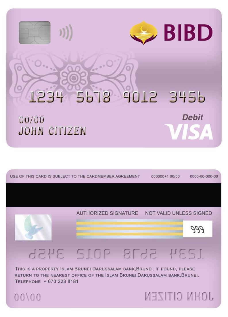 Brunei Bank Islam Brunei Darussalam bank visa debit card